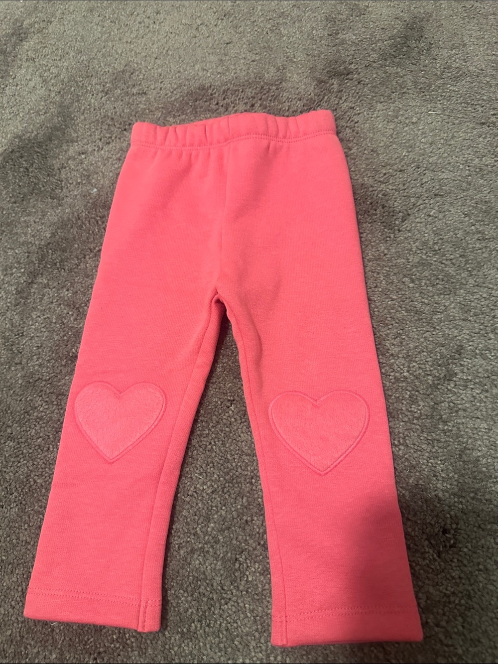 Old Navy Coral Pink Heart Knee Patch Leggings